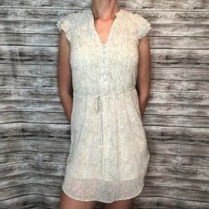 H&M Knee-Length Polka-Dot V-Neck & Buttons Dress 6